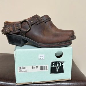 Frye Tan Mule Clog